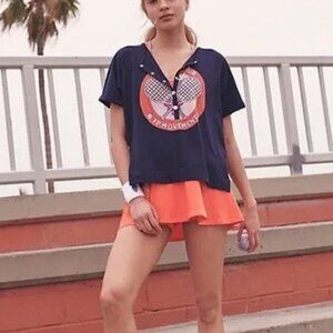 NWT FP Movement Inhale Henley Graphic T-Shirt